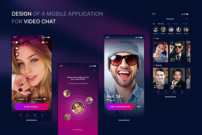 Video chat | UX/UI Design Mobile app android app appdesign chat design figma mobile ui user interface ux video