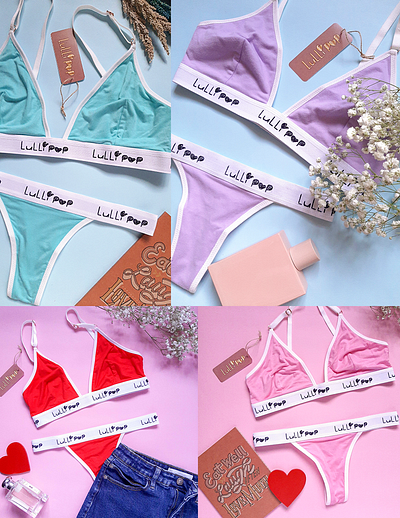 Ladies Underwear Flat Lay design fashion fashion design