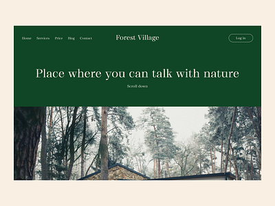 Forest Village web site branding minimal minimalism web webdesign