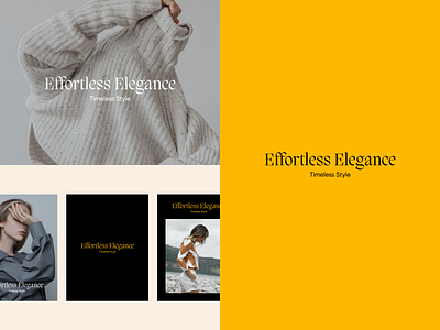 Effortless Elegance brand materials branding design graphic design illustration logo typography vector