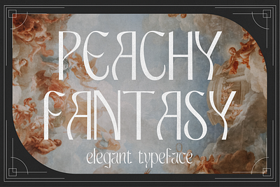Peachy Fantasy - Art Nouveau Display branding cover design elegant fantasy fashion fashionable font font graphic design illustration logo magazine modern retro style typeface vintage