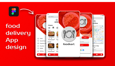 Food Delivery App Design in Figma animation app design app development design figma food food app graphic design illustration ui ui design ux uxdesign