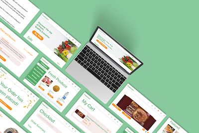 Online Grocery Web Design casestudy e coomerce e coomerce website graphic design grocerywebdesign landingpage ui ui design ux design uxui webdesign website design