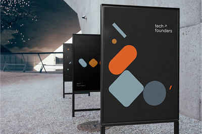 TechFounders Posters branding design graphic design logo poster design typography