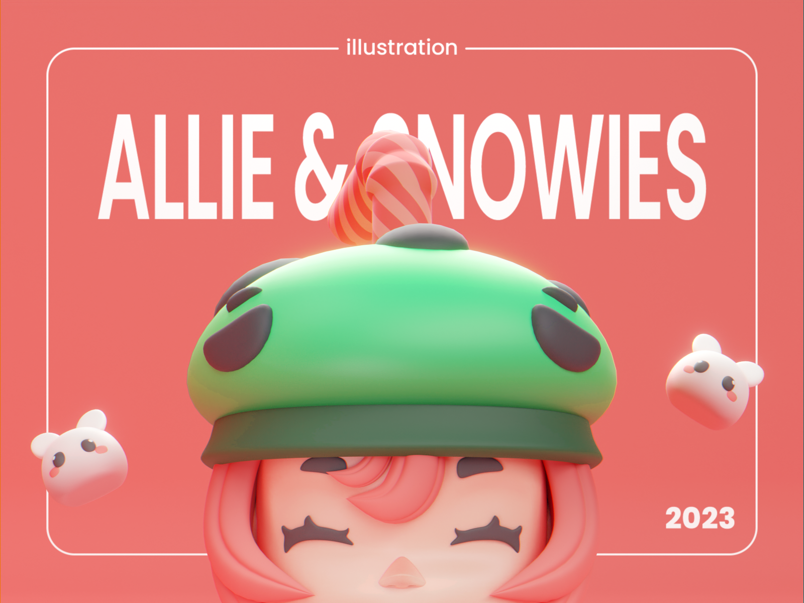 ALLIE & SNOWIES - 3D Character illustration 3d 3d character blender character chibi character cute illustration