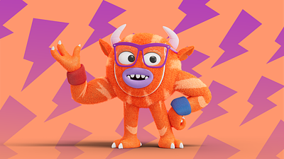 LTA Tennisables - Smash 3d 3d character 3d design 3d illustration bright character dribbble fun illustration orange playful pose purple