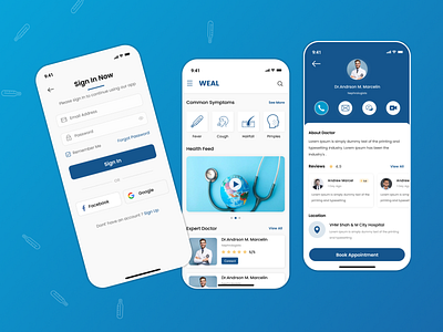 Patient Health App app appointment best shot care creative design doctor doctorapp dribbble best shot healthapp interface ios minimal mobile patient perfect ux simple ui user ux