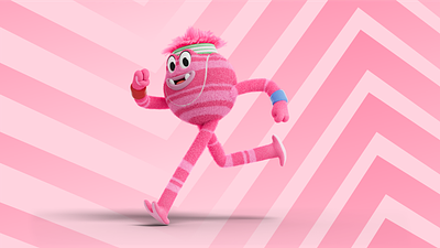 LTA Tennisables - Dash 3d 3d character 3d design 3d illustration c4d character character design cinema4d design fun fur fuzz illustration pink run
