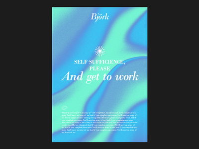 083 Björk abstract artist bjork björk brand branding cartaz clean design editorial design gradient grain graphic design indesign layout music noise poster print design type