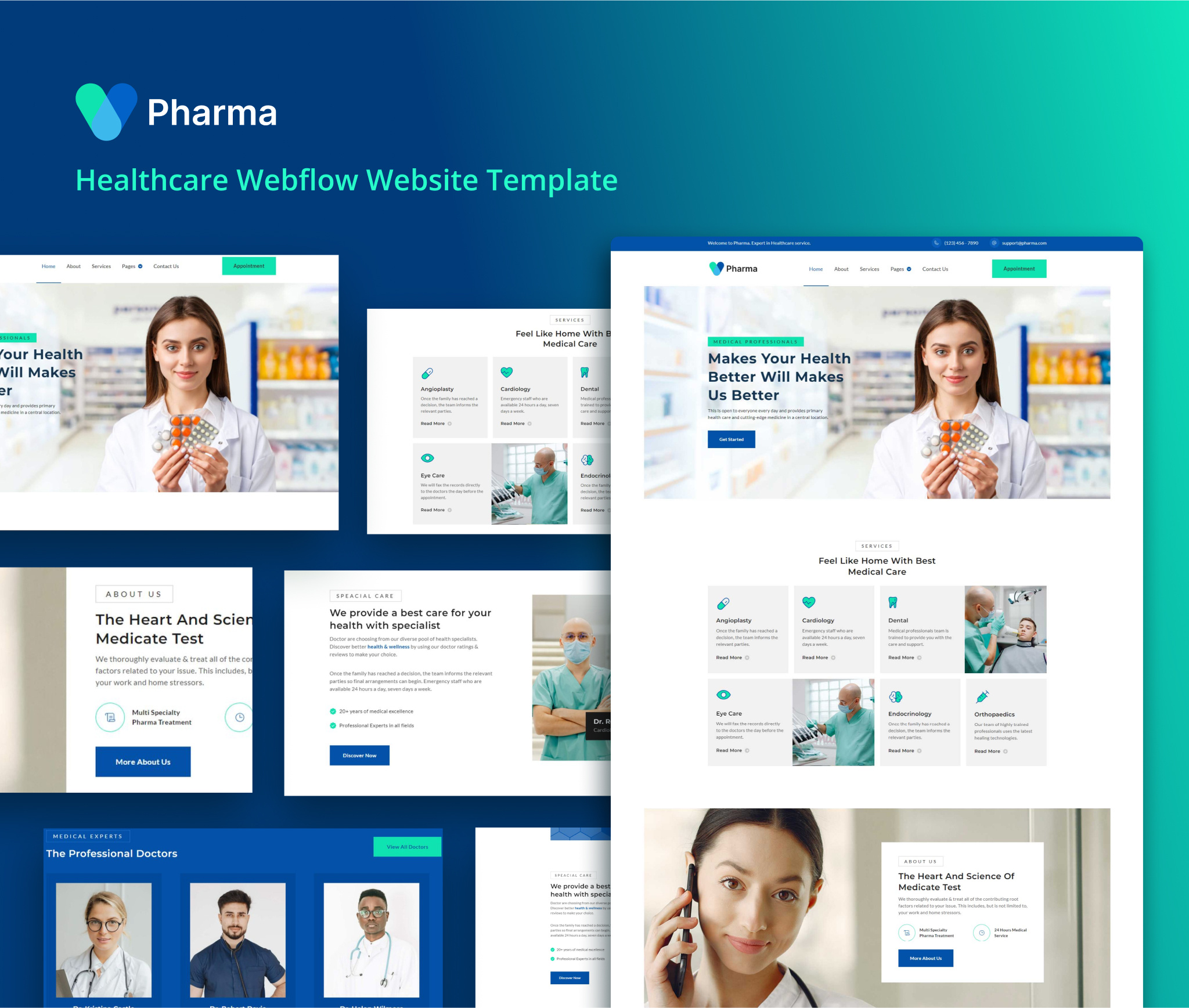 Best Healthcare Doctor Website Design Template by VictorFlow on Dribbble