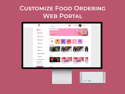 Customize Food Ordering Website Portal design figma graphic design portal design ui ui design uiux ux ux design uxui web app web design web portal