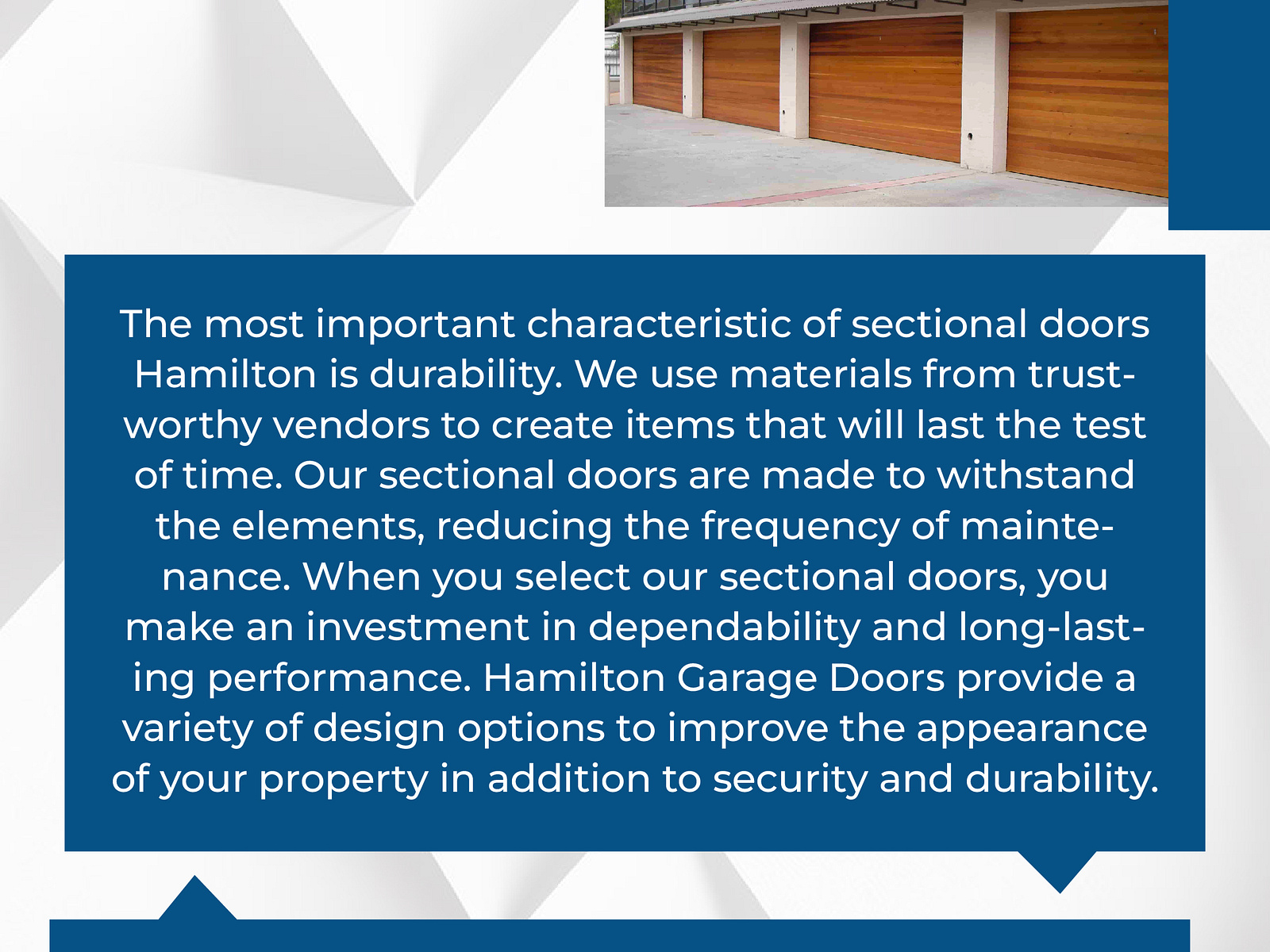 Upgrade to Hamilton's Innovative Sectional Doors by Hamilton Garage