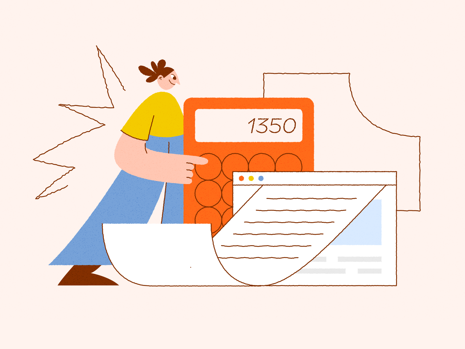 Calculating design graphic design illustration minimal ui vector