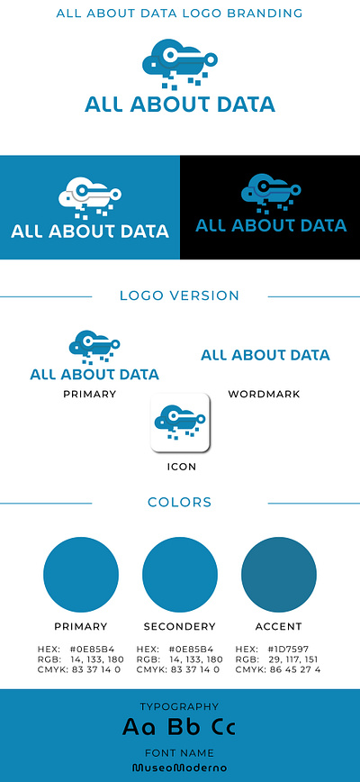 All About Data Logo Design abstract logo branding data logo illustration logo logo branding logo design logo designer tech logo technology logo vector