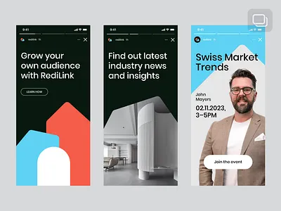 RediLink - User Aquisition ads advertisement branding design e commerce font housing icon instagram landing page logo logotype mobile ads mobile design mobile ui pattern real estate shapes ui design visual identity