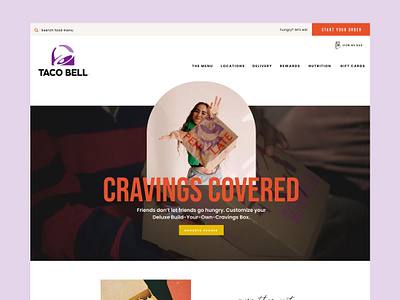 Taco Bell Website Concept Design design showit typography ui web web design website
