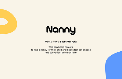 Nanny app graphic design illustration ui