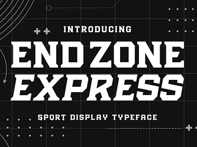 Endzone Express - Sport Typeface bold design display font football italic modern retro sport typeface