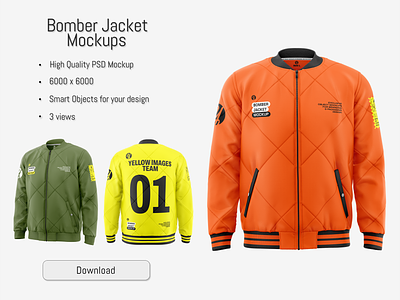 Melange Varsity Bomber Jacket Mockup - Free Download Images High Quality  PNG, JPG