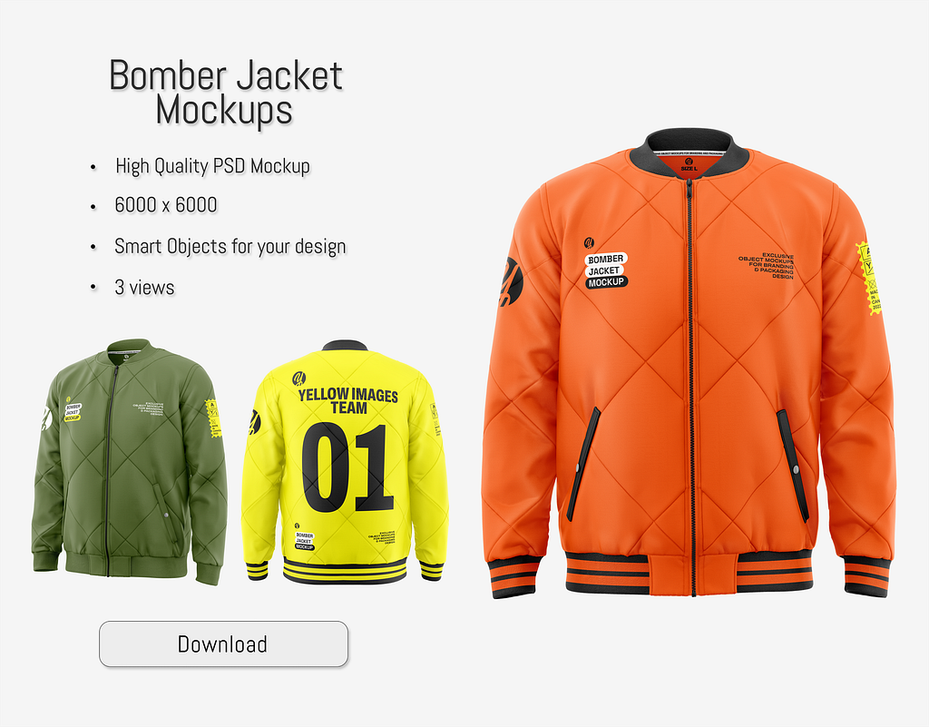 Bomber Jacket Mockup by AG Mockups on Dribbble