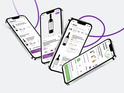 Winelab App alcohol app app design cards colors design drinks iphone mobile mobile app online store store ui ux