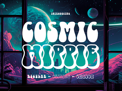 Cosmic Hippie - Groovy Font 3d animation bold branding design font graphic design groovy illustration logo modern motion graphics playful retro typeface vintage