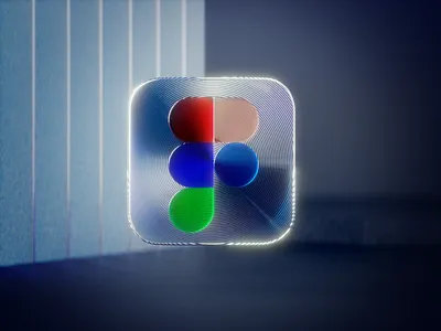 Figma 3D Icon 3d 3d illustration cgi design figma glares glass graphic design illustration lights procedural shaders