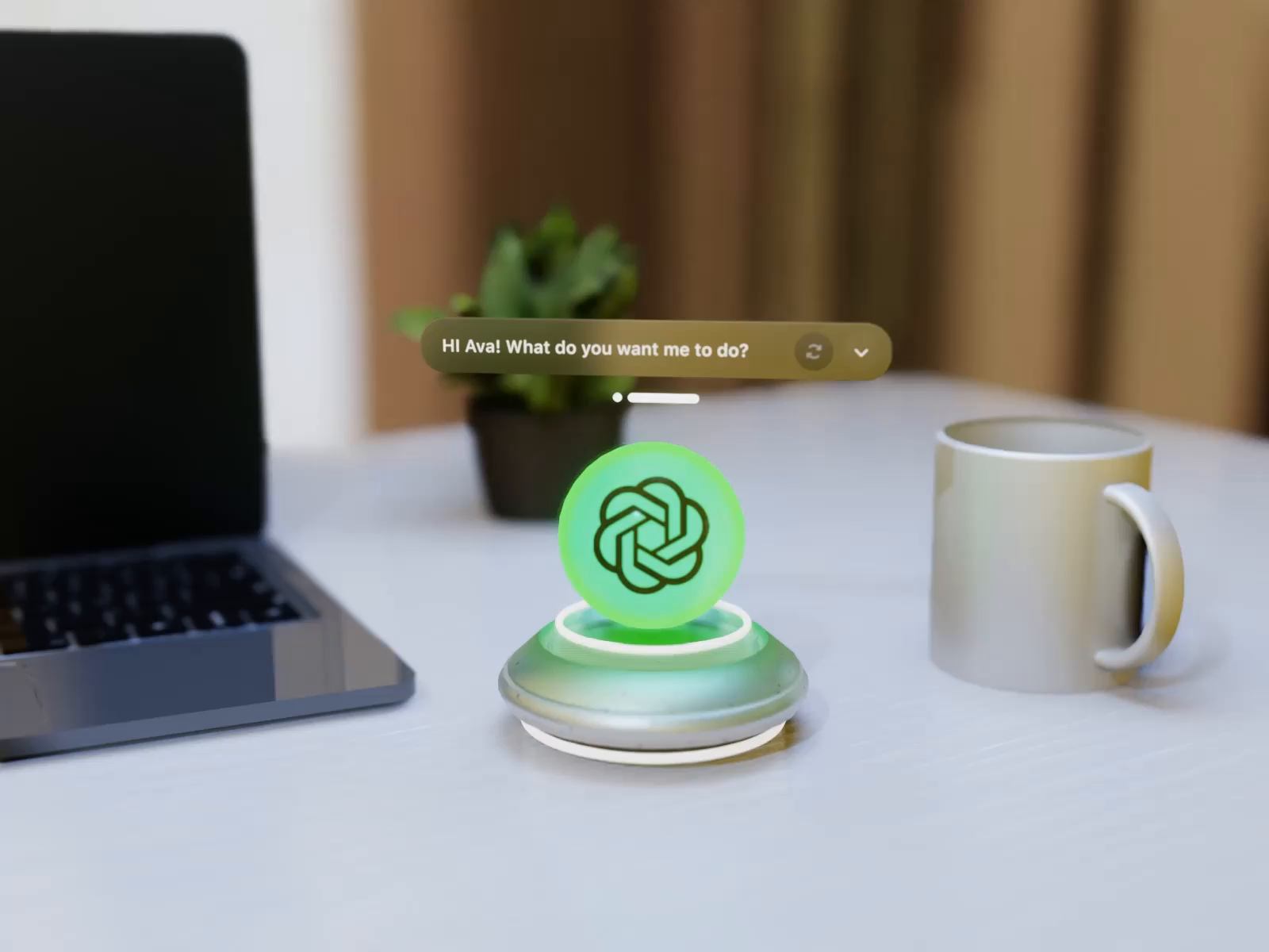 Example of Apple Vision ChatGPT Widget