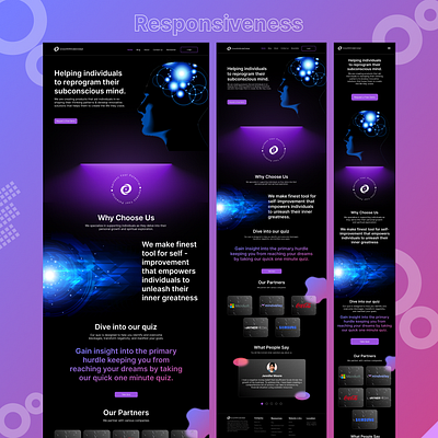 Responsive website/landing page design creativity design glassmorphism landingpage uidesign uxdesign website