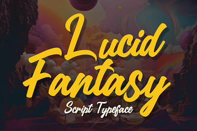 Lucid Fantasy - Script Typeface animation bold branding design font graphic design illustration lettering logo modern playful script typeface vintage