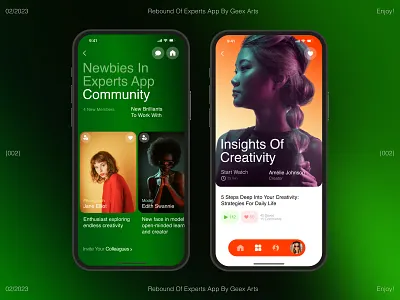 Experts App app design grid layout minimal design mobile app ui