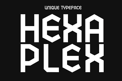 Hexaplex - Geometric Typeface bold branding design font graphic design illustration logo modern retro typeface ui vintage web
