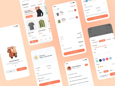 Nazmart E-Commerce App beautiful branding dashboard design e commerce landing page mart mobile app shop ui ux