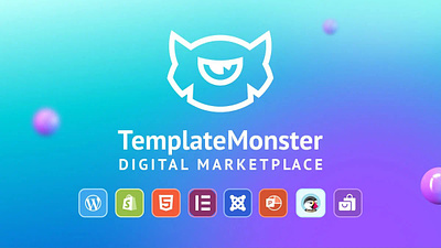 Template Monster - Digital Marketplace app branding design graphic design illustration logo typography ui ux vector
