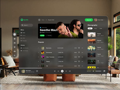 Spotify Spatial UI Concept | Day 15 | Build 2.0 animation branding pro spatial ui vision