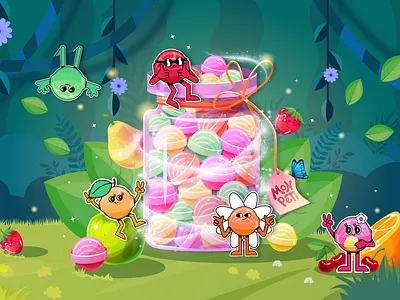 illustration for website adobe illustrator branding candies candy character character design design designer digital illustration graphic design happiness illustration illustration for web illustrator kyiv logo magic ukraine vector web