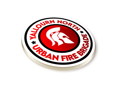 Yallourn North Urban Fire Brigade Logo 3d branding design graphic design illustration logo typography ui vector