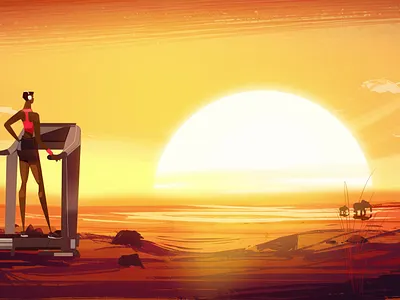 Horizon 2d animation art beauty creative design horizon illustration nature