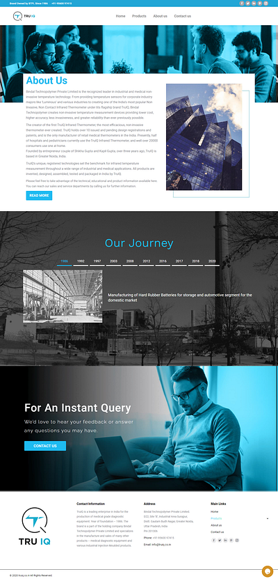 TRU IQ - Production of medical grade diagnostic equipment custom website design design graphic design website design services