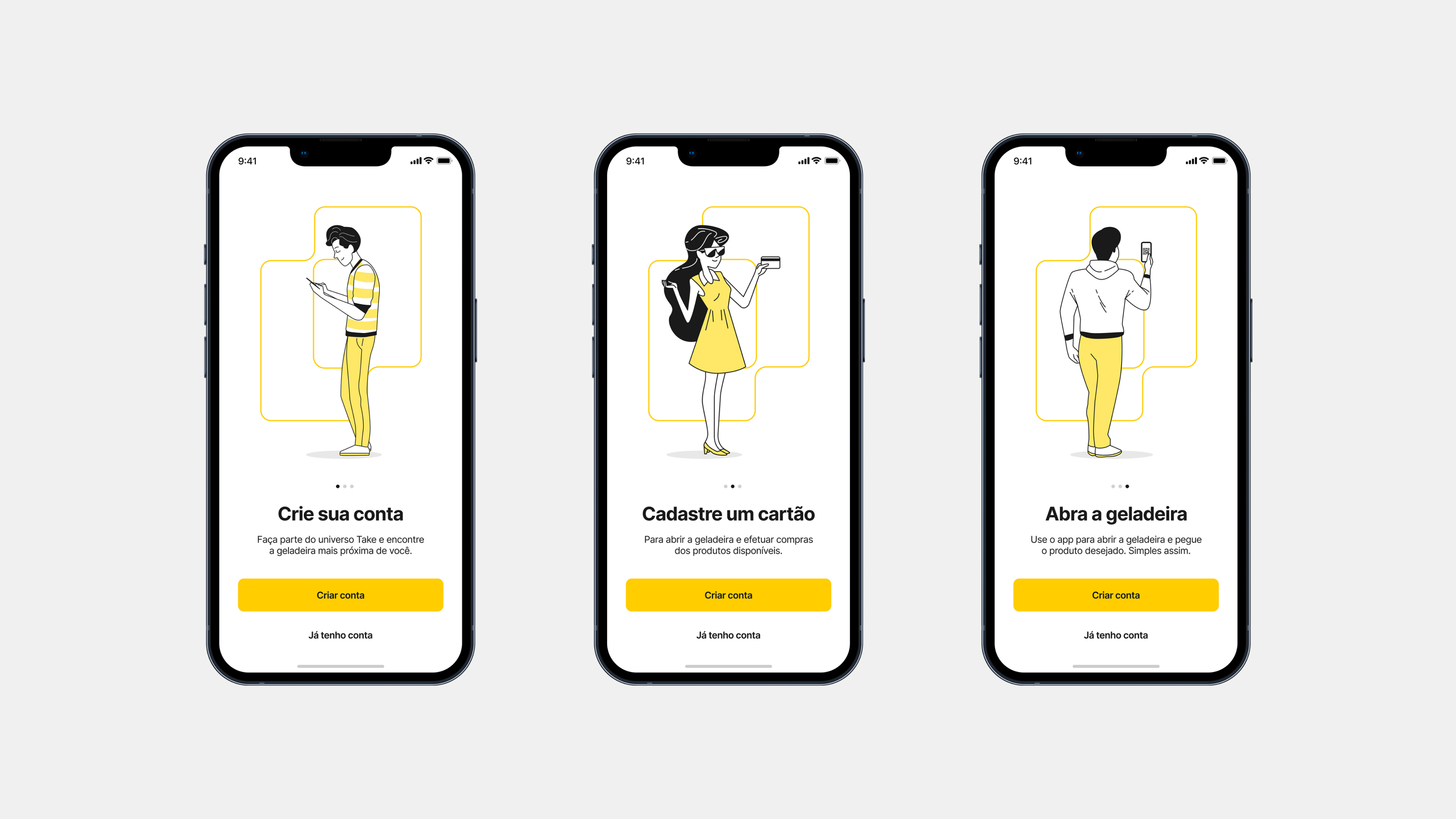 Take - Onboarding app mobile onboarding welcome