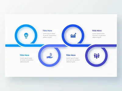 Animated PowerPoint Infographic with 4 options animated circle diagram illustration illustrator infographic options photoshop powerpoint ppt template steps