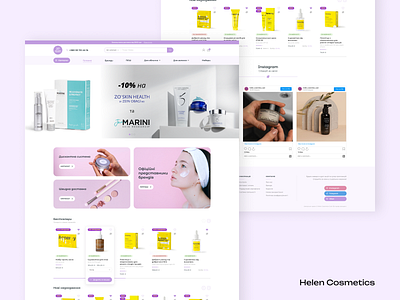 Helen Cosmetics design digitalagency illustration research ui ux