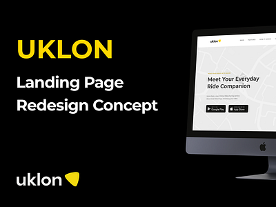 Uklon Taxi - Redesign Concept landing page redesignconcept taxi service ui uklontaxi ux web design