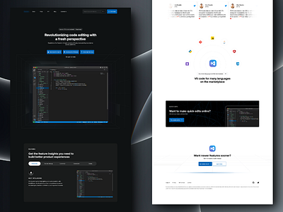 Visual studio code redesign design landing page minimal redesign ui uidesign