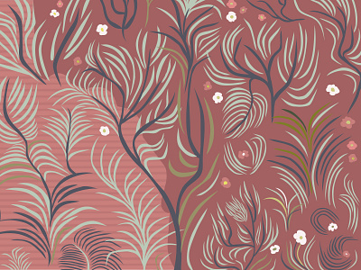 Pattern leaf 2d adobe illustrator flowers illustration pattern vector