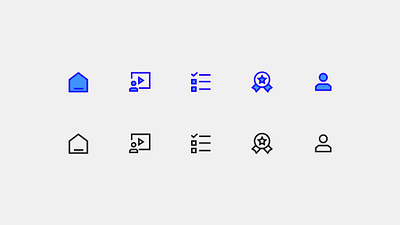 Newduca - Icons app clean glyphs icons minimalistic mobile ui