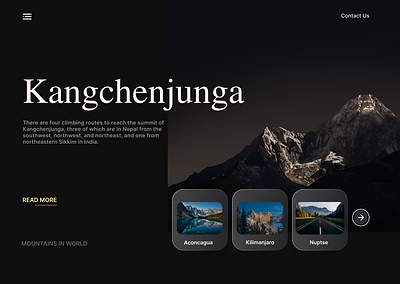 Mountains Web design appdesign branding design mountainsweb typography ui uiesign uiuxdesign ux webdesign