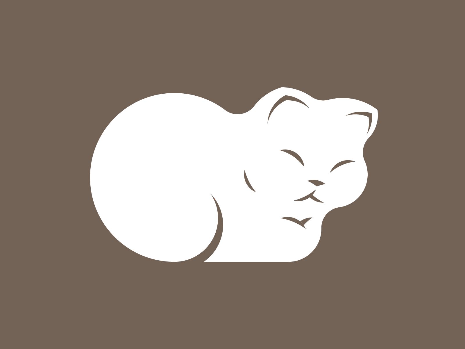 Sleeping Kitten animal animated animation branding cat clircles construction design feline glyph kitten logo minimal negative space simple sleeping variable vector 🐈 🐱