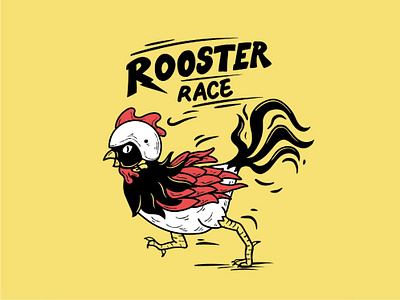 Rooster race logo custom design fun graphic design logo simple unique vintage