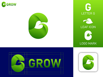 LOGO, GROW LOGO DESIGN atik mansur branding business card graphic design logo logo design mor motion graphics
